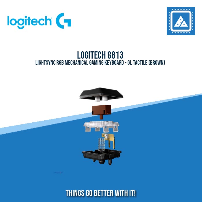 LOGITECH G813 LIGHTSYNC RGB MECHANICAL GAMING KEYBOARD - GL TACTILE (BROWN) LOGITECH G813 LIGHTSYNC RGB MECHANICAL GAMING KEYBOARD - GL TACTILE (BROWN)